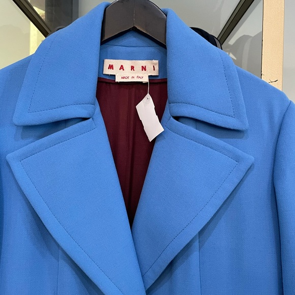Marni Blue Maxi Coat - Picture 3 of 13